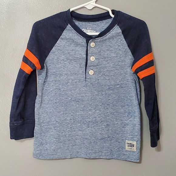 OshKosh B'gosh Other - 5/$25 OshKosh B'gosh Blue and Orange Kids Raglan Shirt Boys Size 2T